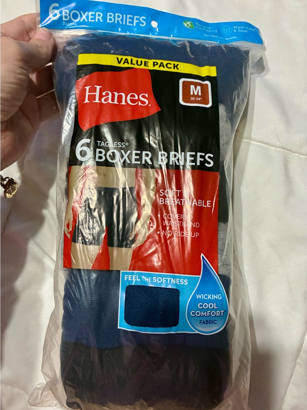 Hanes Men's 6-Pack Boxer Briefs - M
